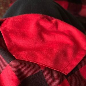 Red and Black Plaid coat